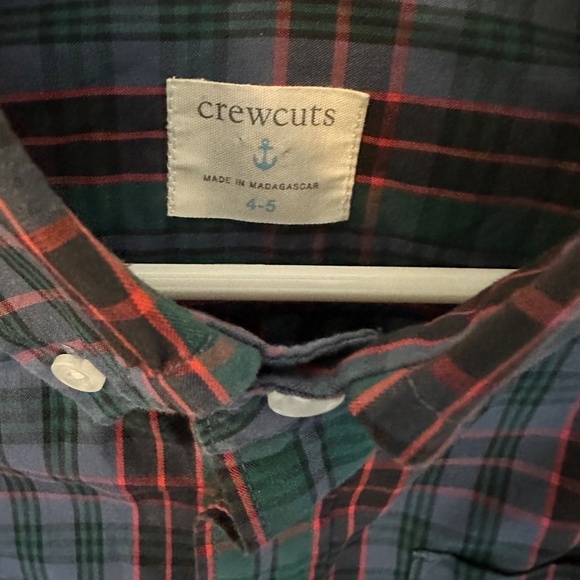 Crewcuts Boys Plaid Button-Up Dress Shirt – Size 4-5 - Picture 3 of 5